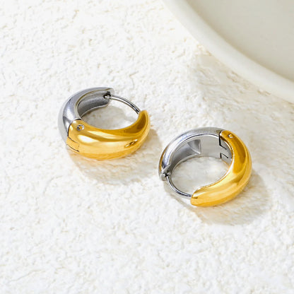 ✨ Stainless Steel Hypoallergenic Earrings With Gold & Steel-gold  – Bulk Wholesale (10+ Pairs) 🌍 EU/US Supplier Trendy & Durable