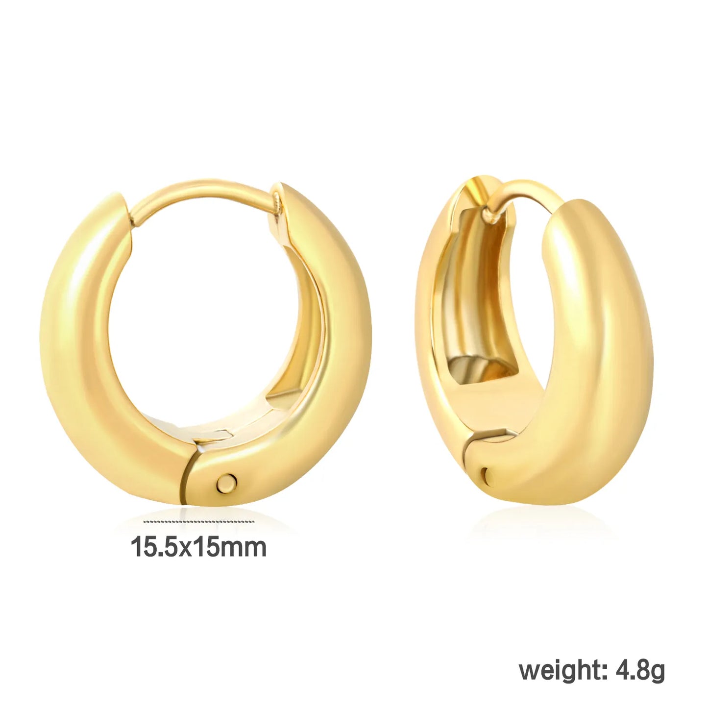 ✨ Stainless Steel Hypoallergenic Earrings With Gold & Steel-gold  – Bulk Wholesale (10+ Pairs) 🌍 EU/US Supplier Trendy & Durable