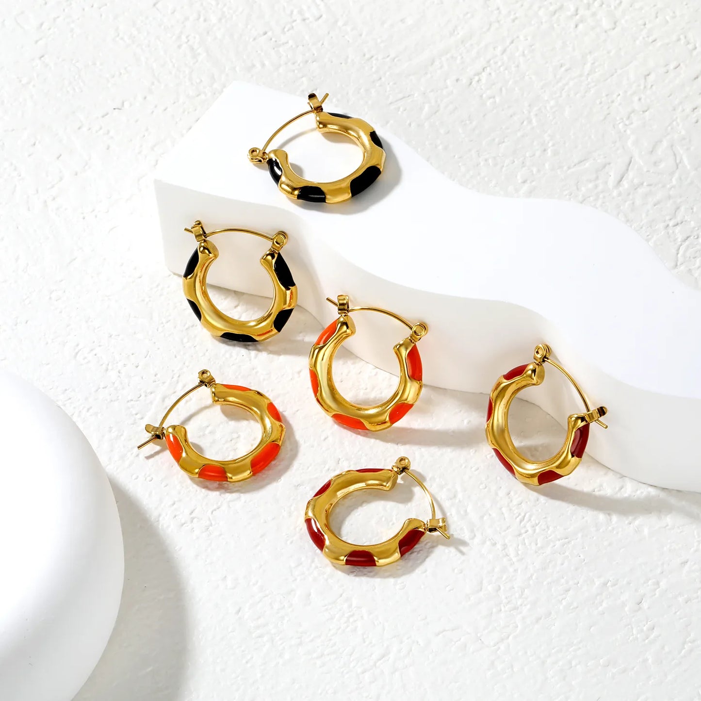 ✨ Stainless Steel Hypoallergenic 22*23mm U-Shape Earrings With three color – Bulk Wholesale (12+ Pairs) 🌍 EU/US Supplier Trendy & Durable