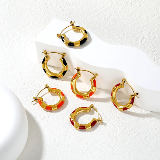 ✨ Stainless Steel Hypoallergenic 22*23mm U-Shape Earrings With three color – Bulk Wholesale (12+ Pairs) 🌍 EU/US Supplier Trendy & Durable