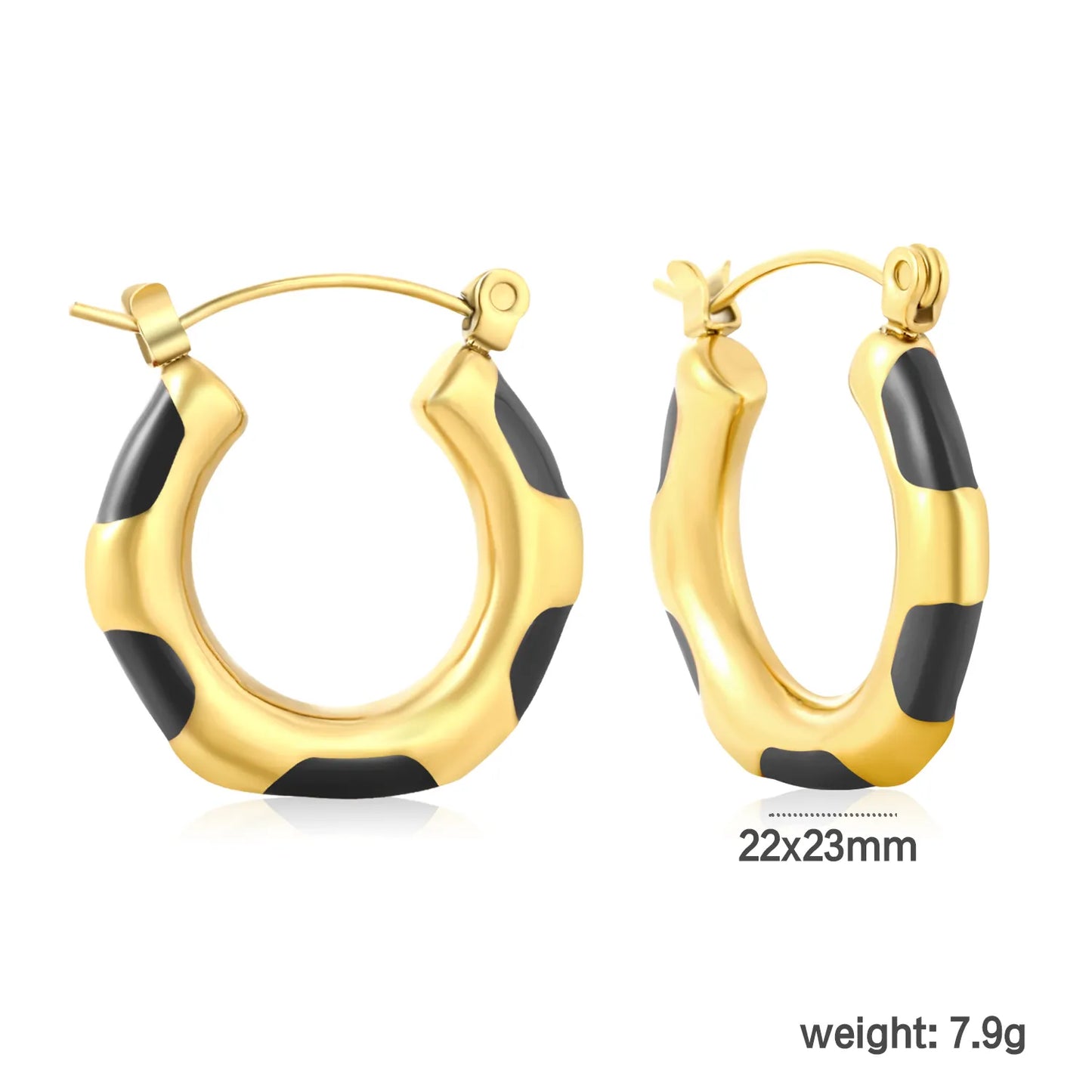 ✨ Stainless Steel Hypoallergenic 22*23mm U-Shape Earrings With three color – Bulk Wholesale (12+ Pairs) 🌍 EU/US Supplier Trendy & Durable