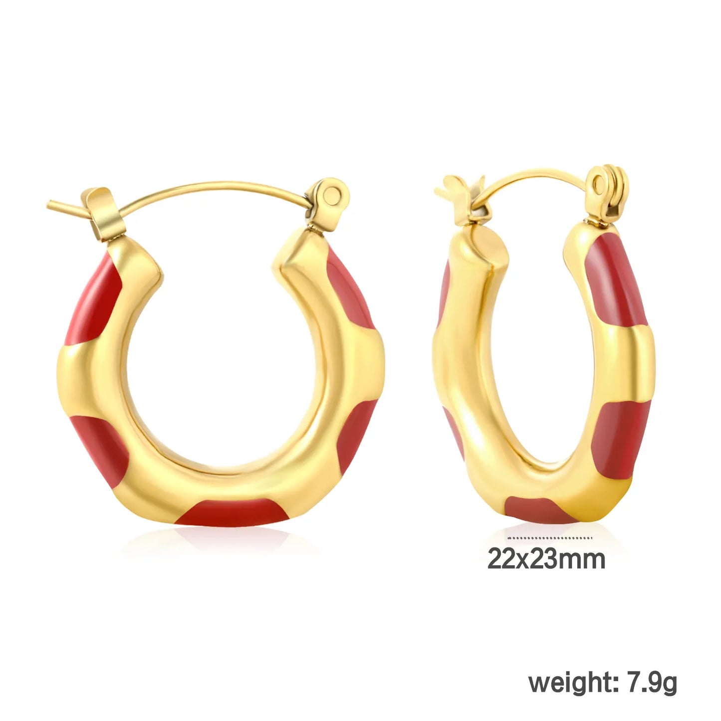 ✨ Stainless Steel Hypoallergenic 22*23mm U-Shape Earrings With three color – Bulk Wholesale (12+ Pairs) 🌍 EU/US Supplier Trendy & Durable