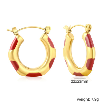 ✨ Stainless Steel Hypoallergenic 22*23mm U-Shape Earrings With three color – Bulk Wholesale (12+ Pairs) 🌍 EU/US Supplier Trendy & Durable