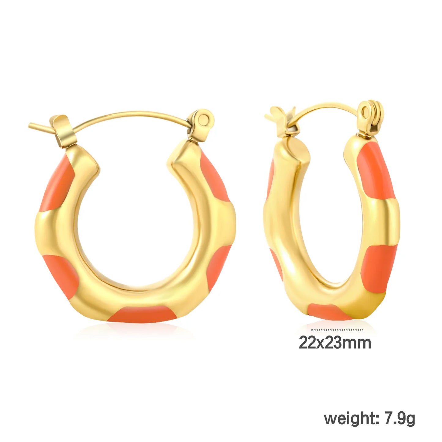 ✨ Stainless Steel Hypoallergenic 22*23mm U-Shape Earrings With three color – Bulk Wholesale (12+ Pairs) 🌍 EU/US Supplier Trendy & Durable