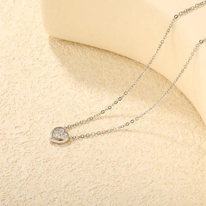 ✨ Wholesale Dainty Zircon Pendant Necklace | Heart/Flower/Round