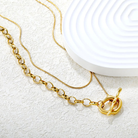 ✨ Wholesale Sweater Chain Necklace | Gold/Steel | Pearl & Pendant