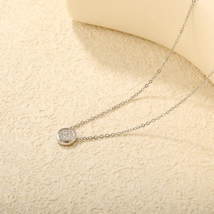 ✨ Wholesale Dainty Zircon Pendant Necklace | Heart/Flower/Round