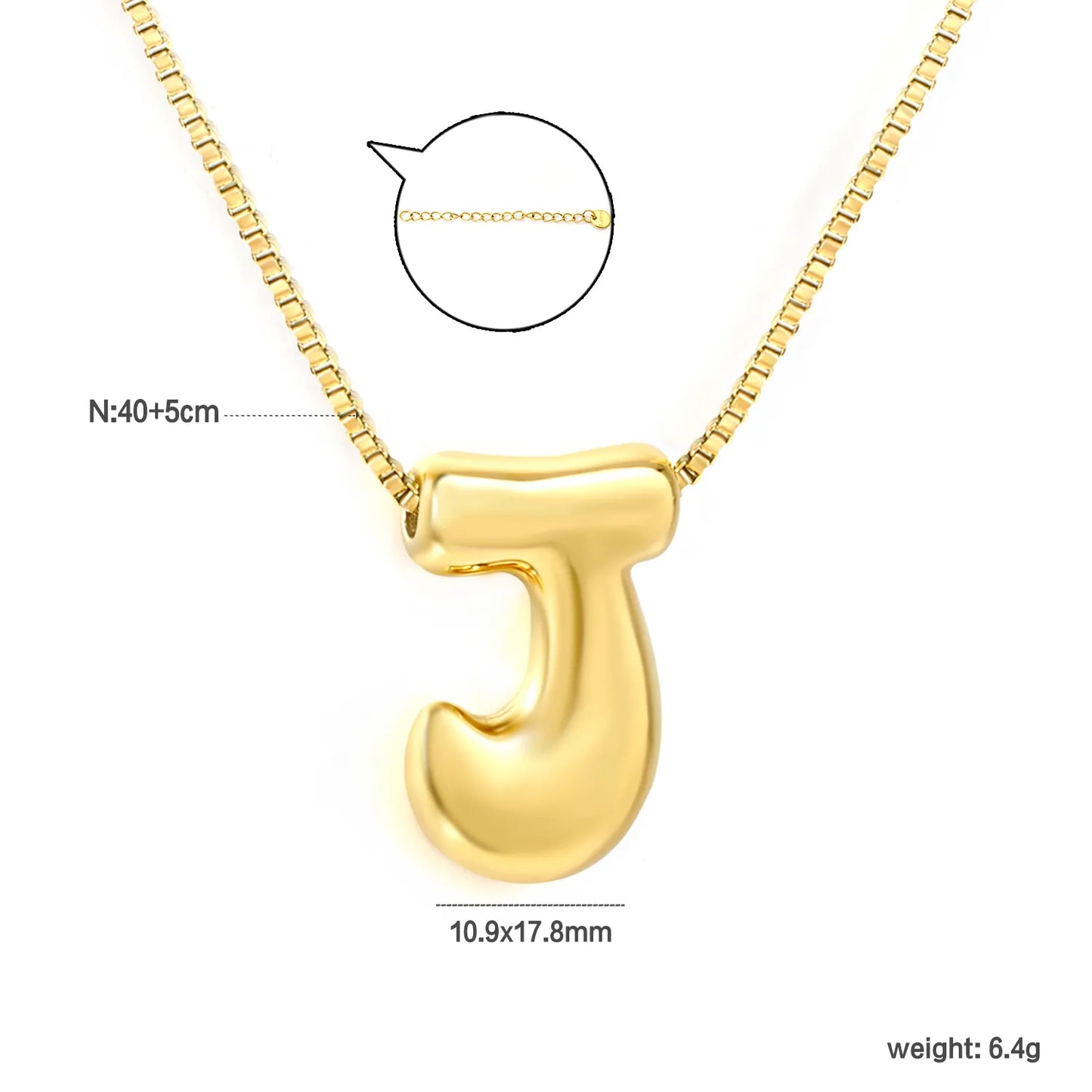 ✨ Wholesale PVD 18k gold A-Z 26 Q-version Letters Alphabet Pendant Necklace | Gold plated Stainless Steel Initial Jewelry