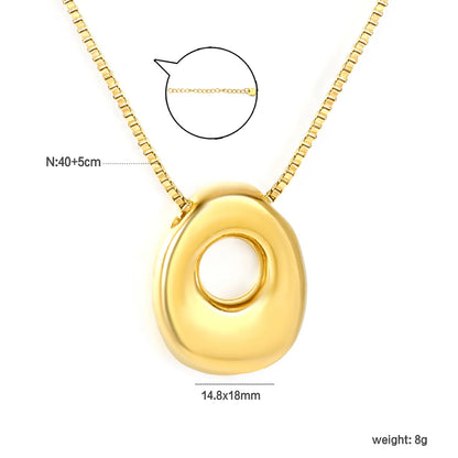✨ Wholesale PVD 18k gold A-Z 26 Q-version Letters Alphabet Pendant Necklace | Gold plated Stainless Steel Initial Jewelry