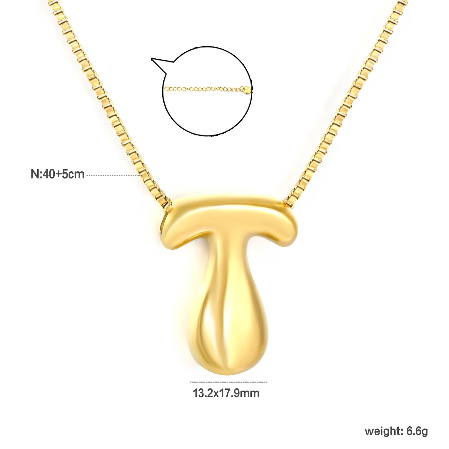 ✨ Wholesale PVD 18k gold A-Z 26 Q-version Letters Alphabet Pendant Necklace | Gold plated Stainless Steel Initial Jewelry