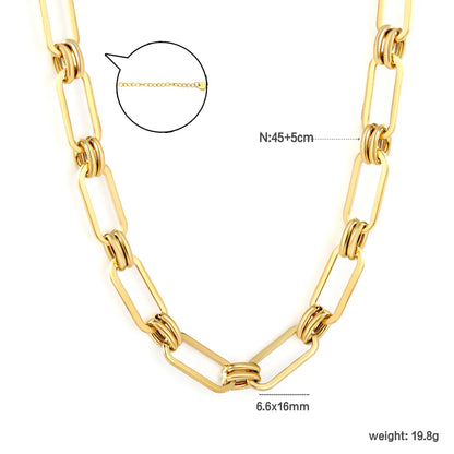 ✨ Wholesale Gold Stainless Steel Hammered Oval Pendant Necklace | 6.6x16mm Textured Charm, 45+5cm Chain, Statement Jewelry Bulk