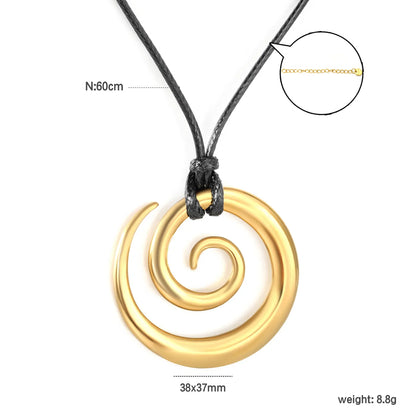 ✨ Wholesale Gold Stainless Steel Floral Pendant Necklace | 38x37mm Large Floral Charm, 60cm Chain, Lightweight Statement Jewelry Bulk