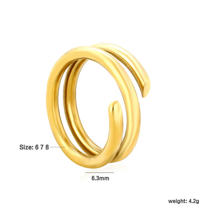 ✨ Wholesale Gold Spiral Ring | 5mm/6.3mm/10mm | Stainless Steel