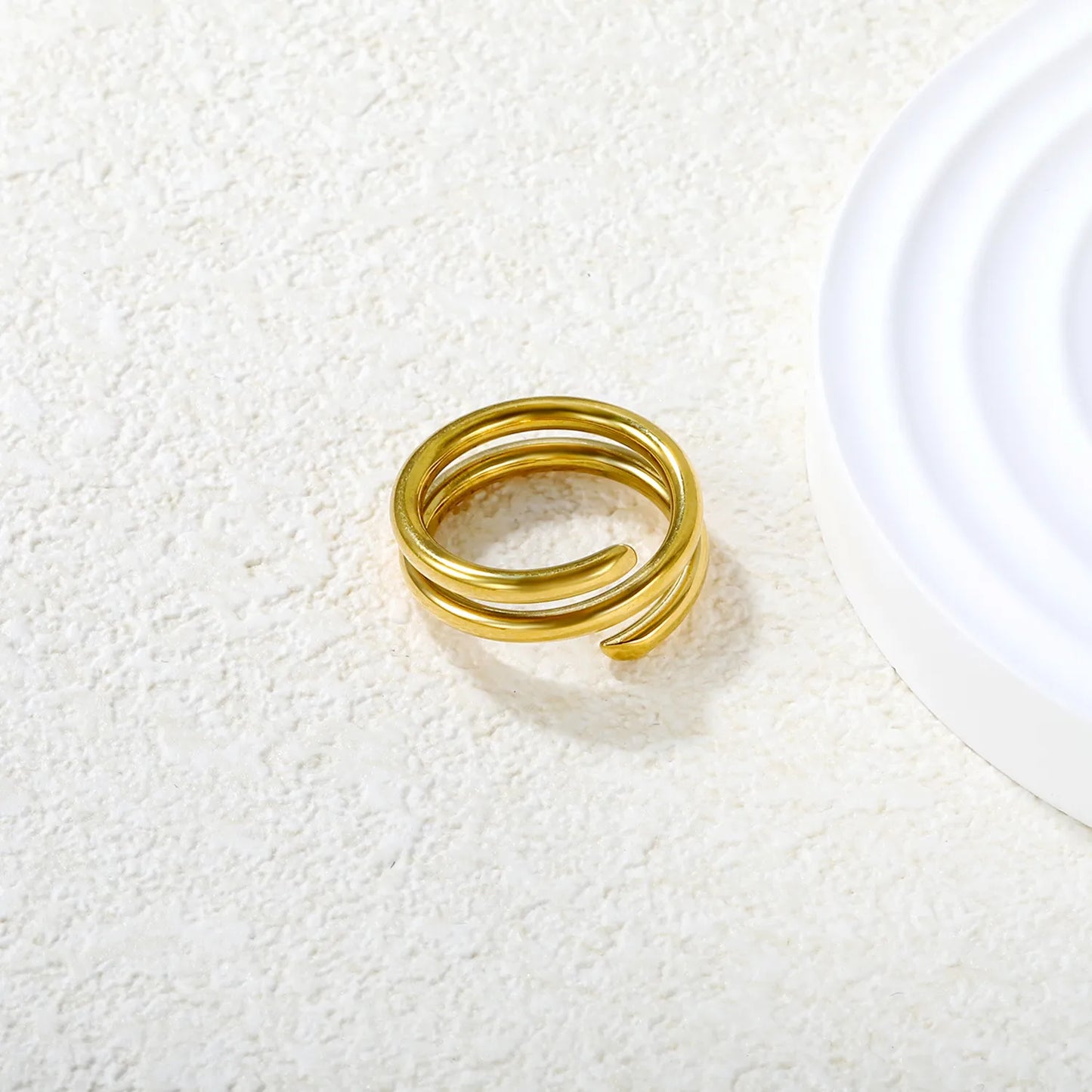 ✨ Wholesale Gold Spiral Ring | 5mm/6.3mm/10mm | Stainless Steel