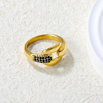 ✨ Wholesale 11mm Gold Chain Ring | Emerald/Diamond/Sapphire