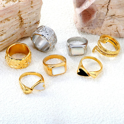 ✨ 18K Gold PVD & Steel Ring Wholesale (MOQ 12+) |  Stainless Steel 🌍 | Hypoallergenic Stackable Bands