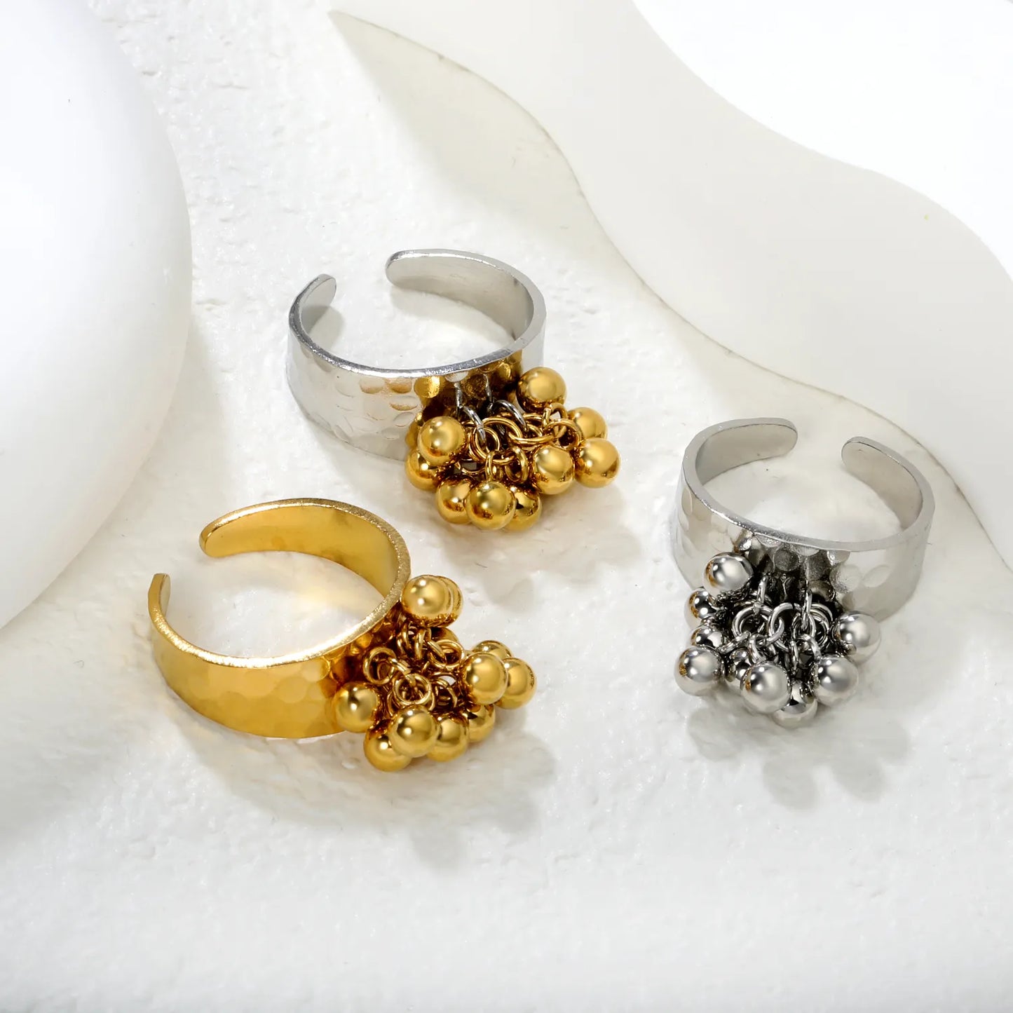 Wholesale 9.4mm Open Accent Ring | Gold/Steel/Two-Tone Finish | Size 7 Hypoallergenic Surgical Steel | Minimalist Jewelry